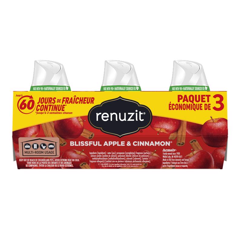Renuzit Blissful Apple & Cinnamon Scent Air Freshener 21 oz Gel 1 pk