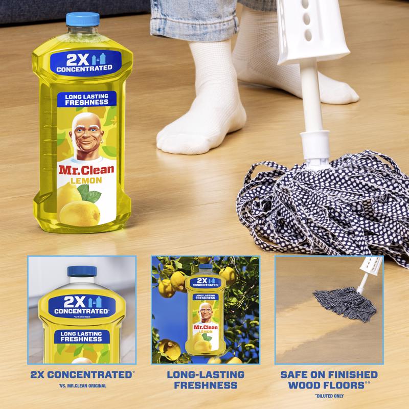 Mr. Clean Lemon Scent Concentrated Multi-Surface Cleaner Liquid 41 oz
