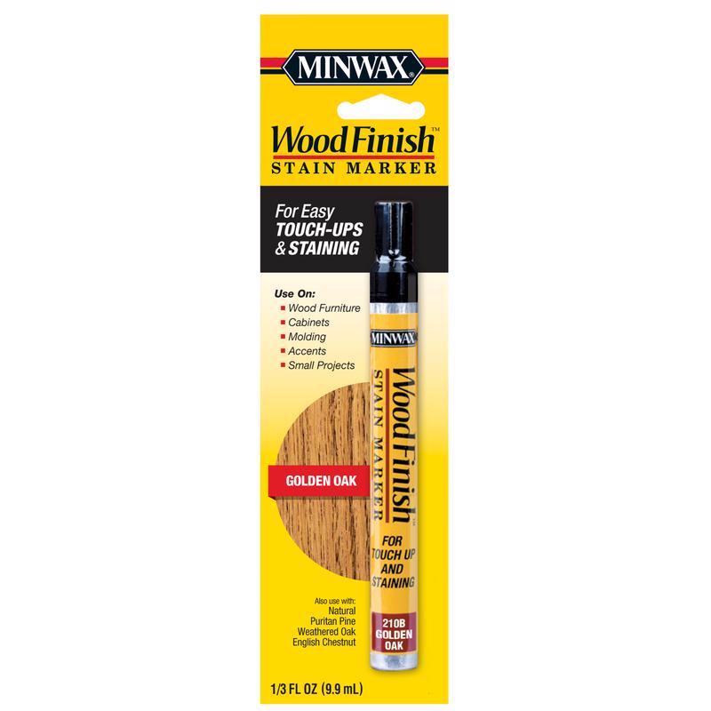 Minwax Wood Finish Stain Marker Semi-Transparent Golden Oak Oil-Based Stain Marker 0.33 oz