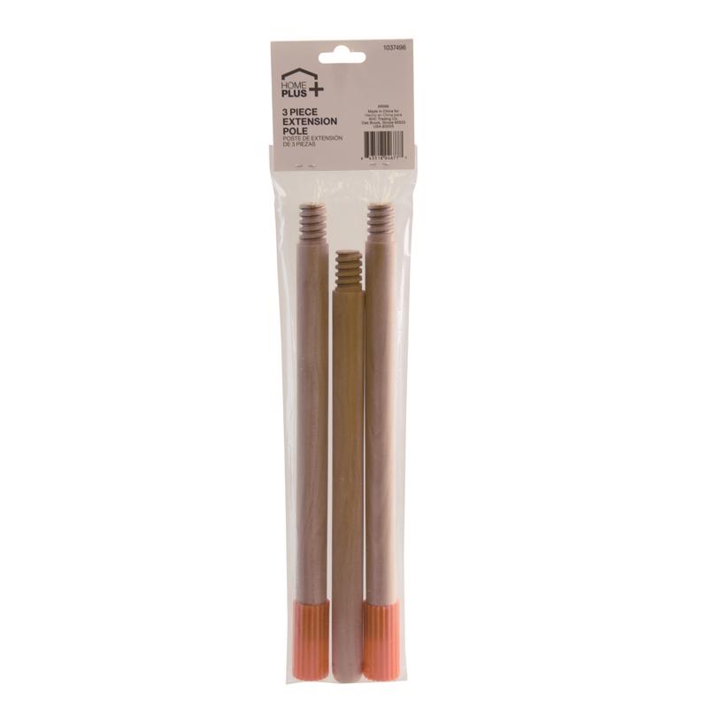 Home Plus Telescoping 12 in. L X 1-1/4 in. D Wood Extension Pole Brown