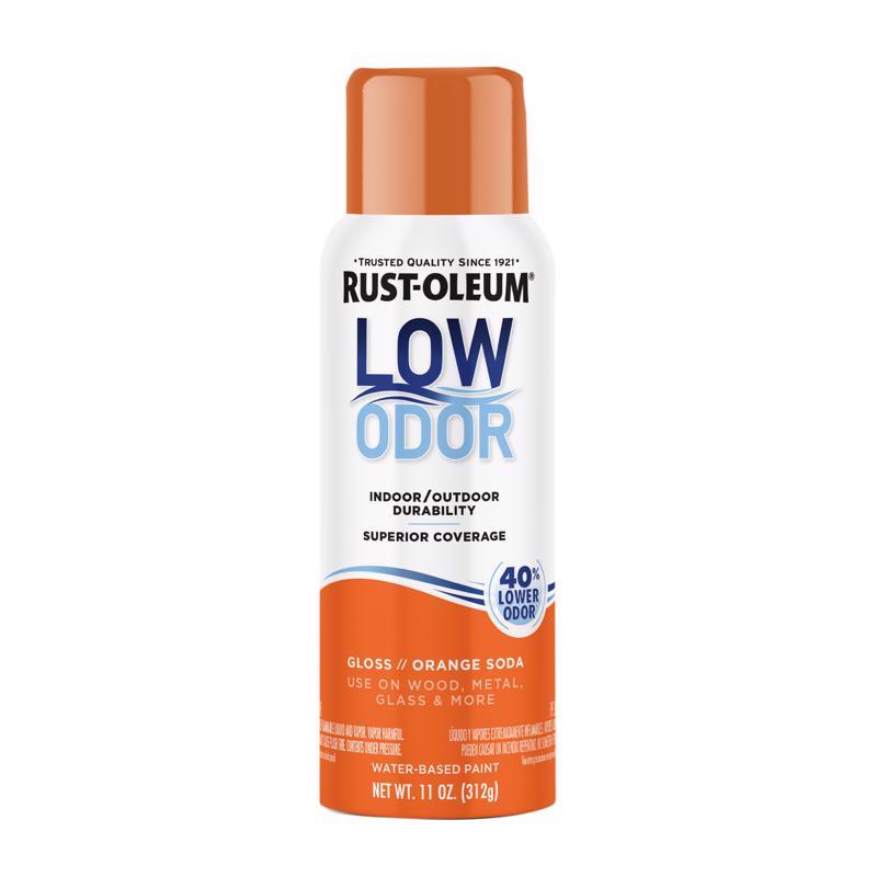 Rust-Oleum Low Odor Gloss Orange Soda Spray Paint 11 oz