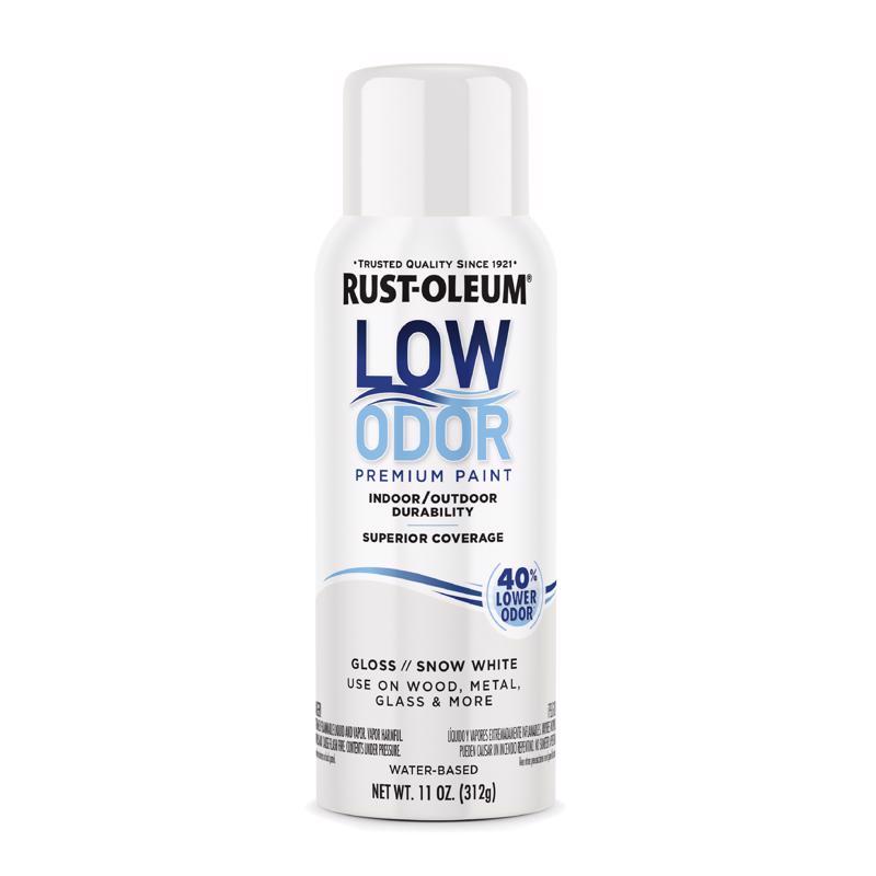 Rust-Oleum Low Odor Gloss Snow White Spray Paint 11 oz