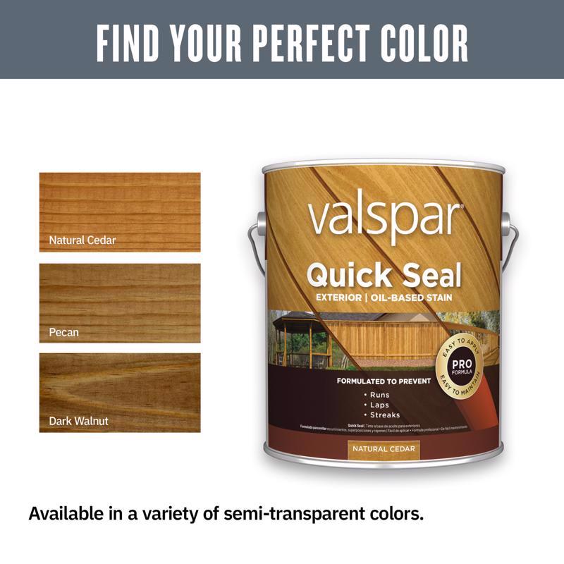 Valspar Quick Seal Semi-Transparent Pecan Oil-Based Exterior Stain 1 gal