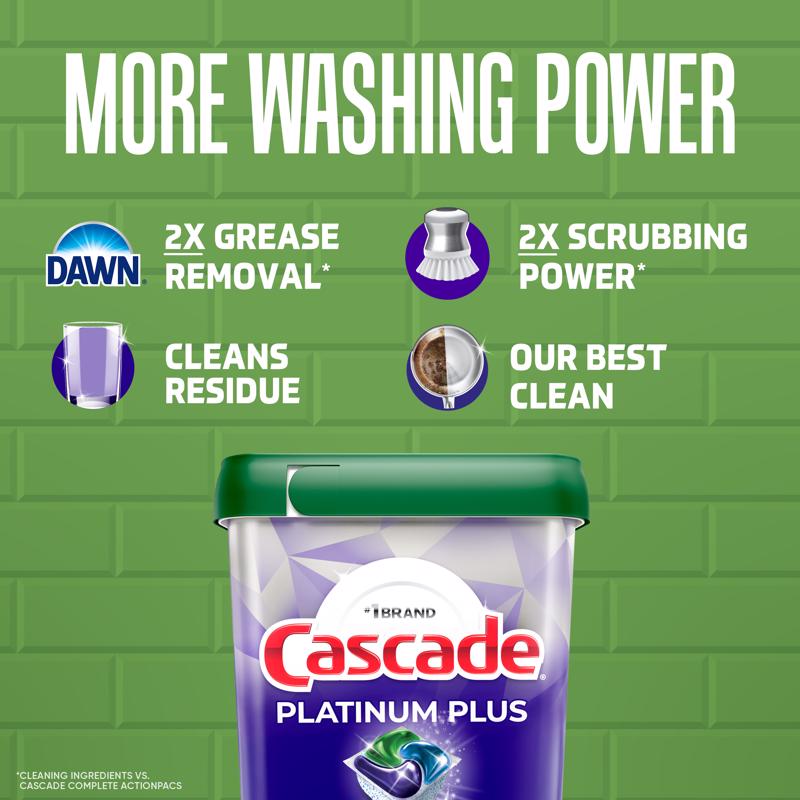 Cascade Platinum Plus Fresh Scent Pods Dishwasher Detergent 14.7 oz 1 pk