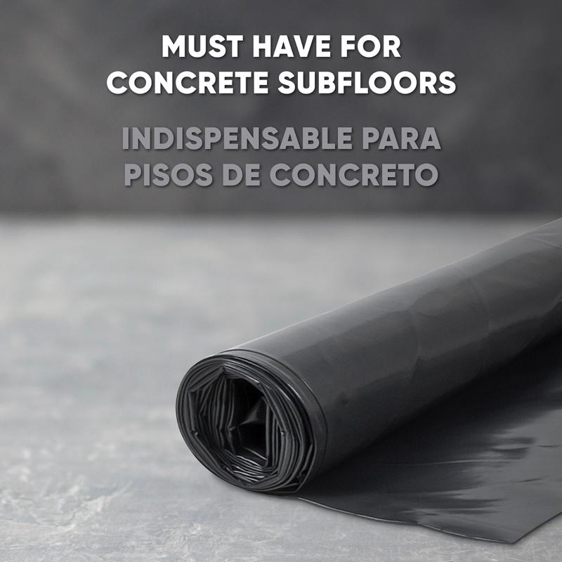 Roberts First Step Moisture Barricade Film 6 mil X 10 ft. W X 12 ft. L Polyethylene Black 1 pk