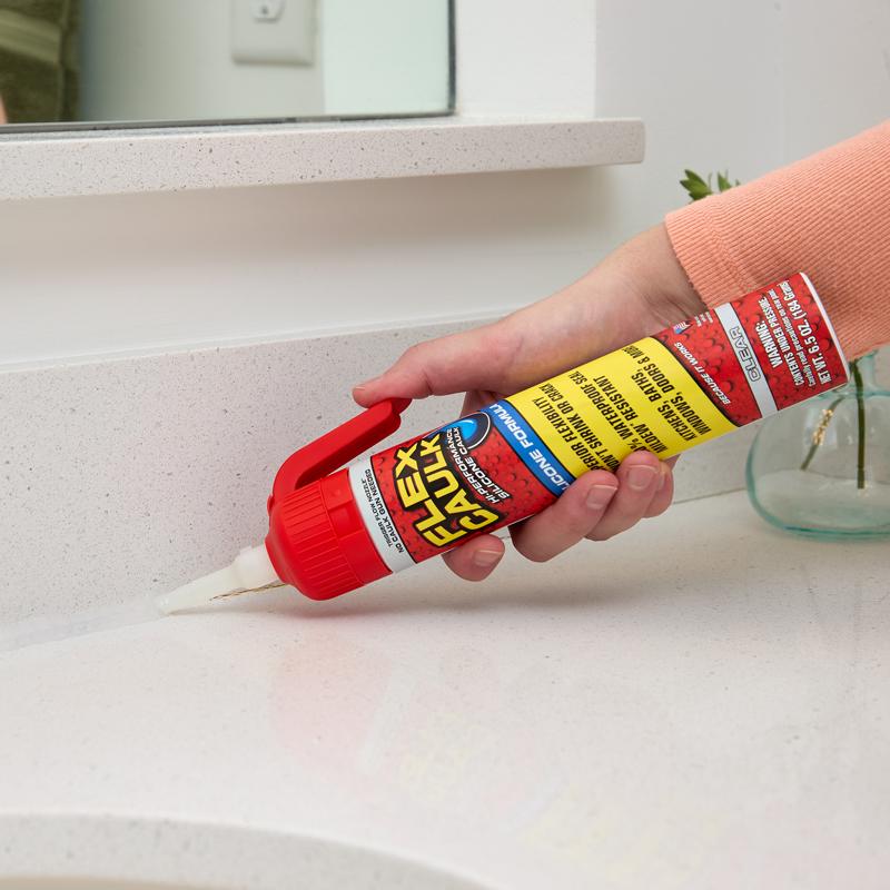 Flex Seal Family of Products Flex Caulk Clear Silicone All Purpose Caulk 6.5 oz