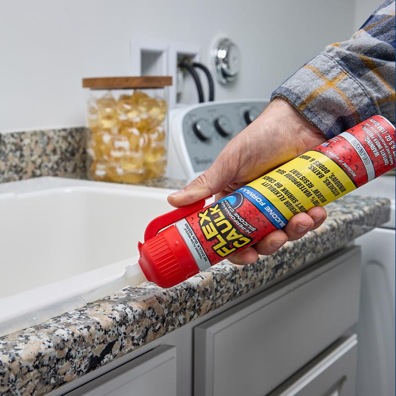 Flex Seal Family of Products Flex Caulk Clear Silicone All Purpose Caulk 6.5 oz