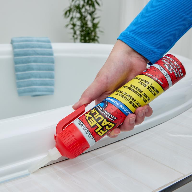 Flex Seal Family of Products Flex Caulk Clear Silicone All Purpose Caulk 6.5 oz