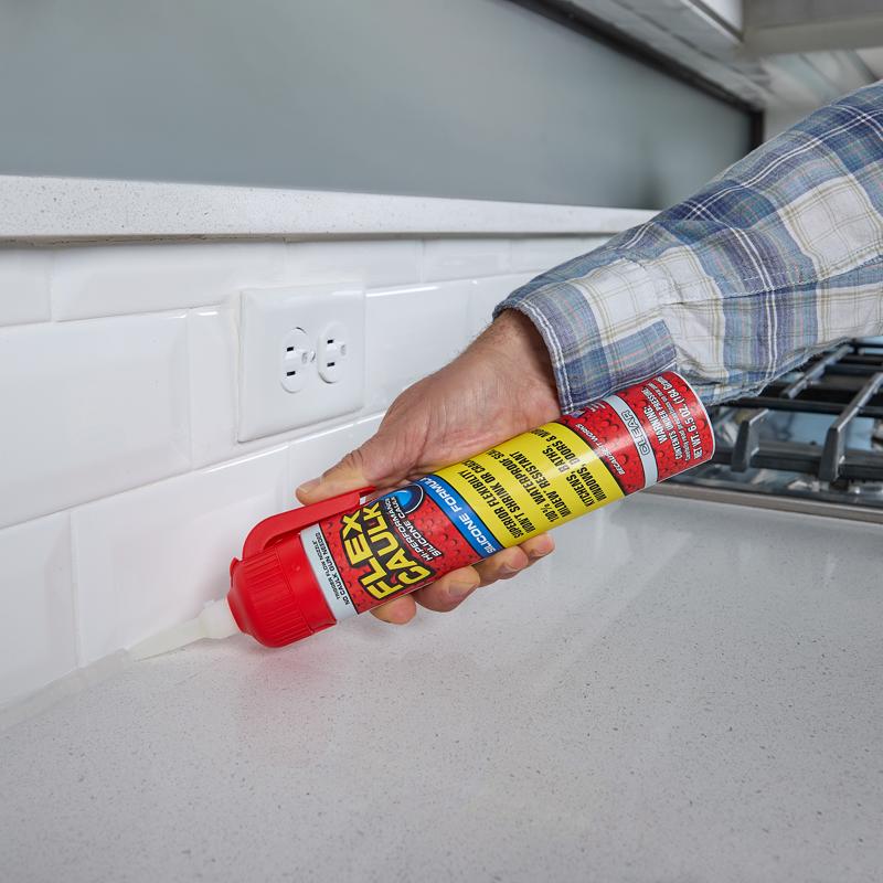 Flex Seal Family of Products Flex Caulk Clear Silicone All Purpose Caulk 6.5 oz