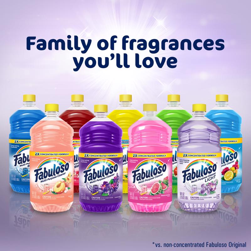 Fabuloso Peach Scent Concentrated All Purpose Cleaner Liquid 33.8 oz