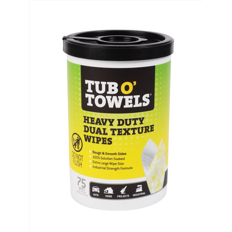 Tub O' Towels Cleaning Wipes 10 in. W X 12 in. L 1 pk