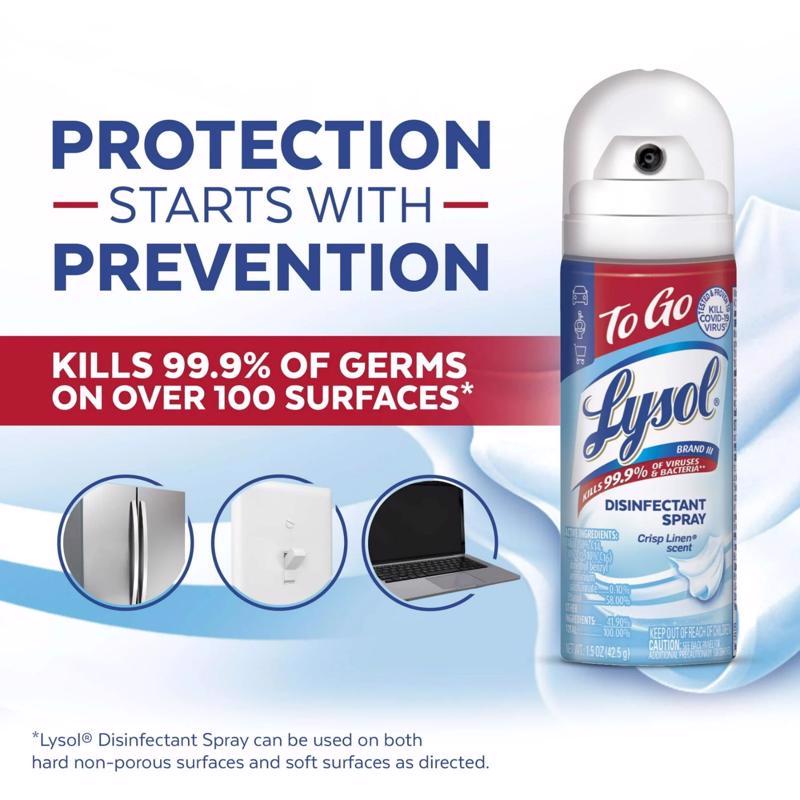Lysol Crisp Linen Scent Disinfectant 1.5 oz 1 pk