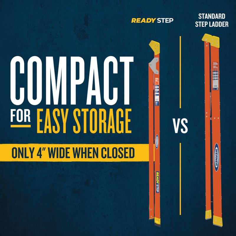 Werner 5.5 ft. H Fiberglass Platform Ladder Type IA 300 lb. capacity