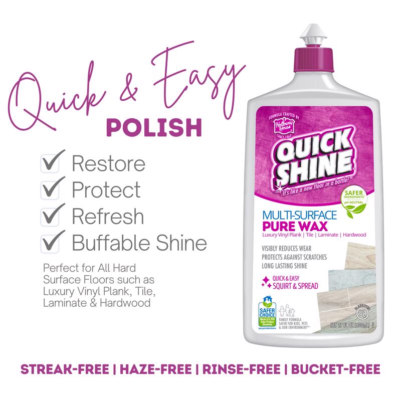Quick Shine High Gloss Floor Wax Liquid 27 oz
