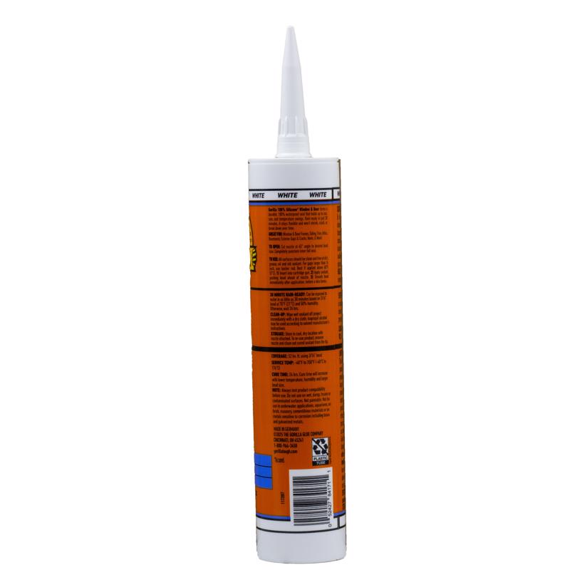 Gorilla White Silicone Window and Door Sealant 9 oz