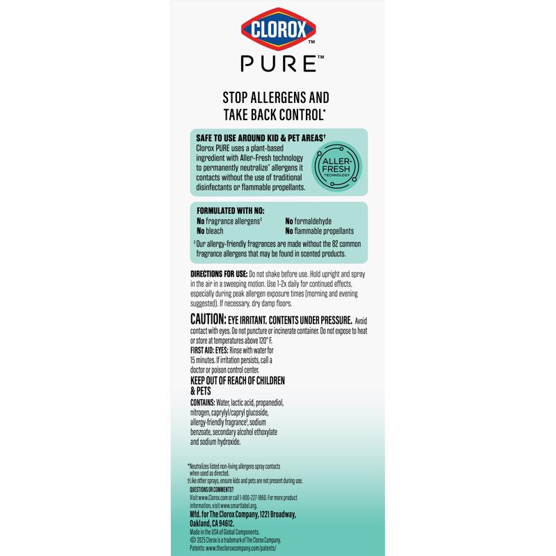 Clorox Pure Clean Breeze Scent Air Freshener Spray 8 oz Aerosol 1 pk