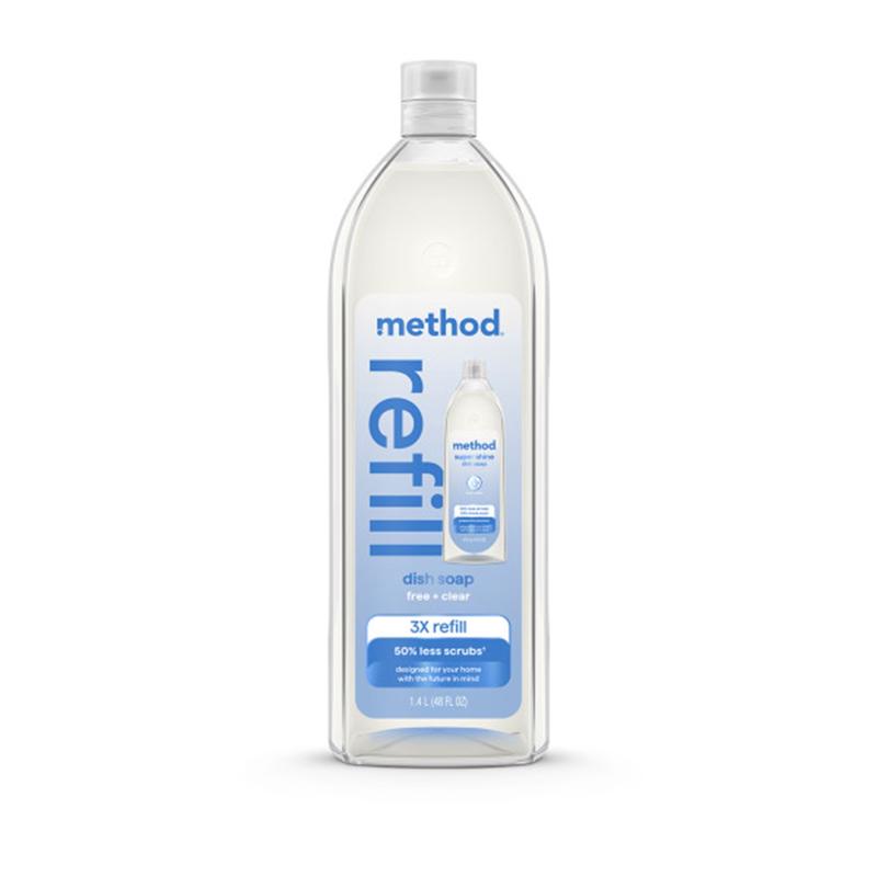 Method Super Shine Free & Clear Scent Liquid Dish Soap Refill 48 oz 1 pk