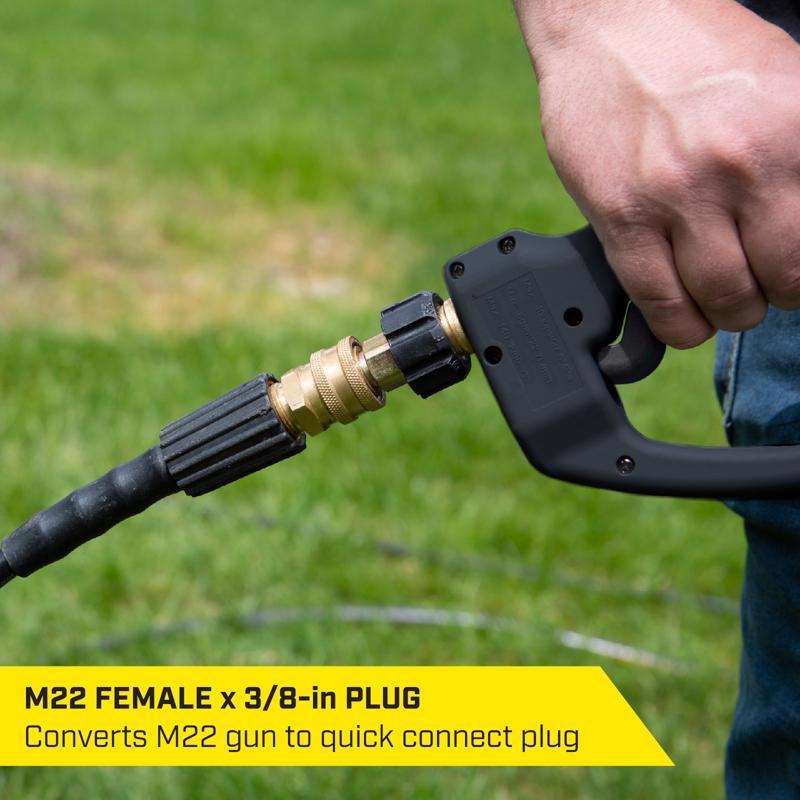 SurfaceMaxx M22 Female x 3/8-in Plug Quick Connect Plug 4500 psi