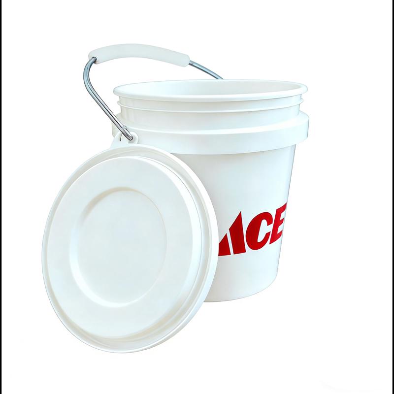 Ace Mini Bucket with Lid White 0.5 qt Plastic Bucket