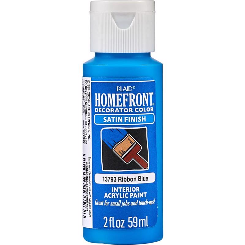 Homefront Satin Ribbon Blue Craft Paint Exterior and Interior 2 oz
