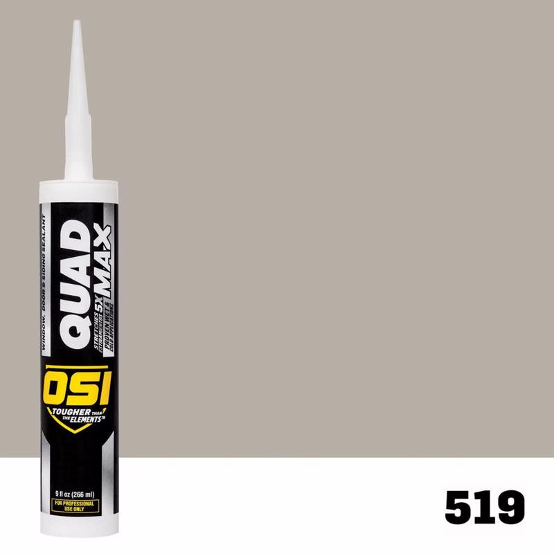 OSI Quad Max Quarry/Mist Gray Elastomeric Polymers Caulk Sealant 9.5 oz