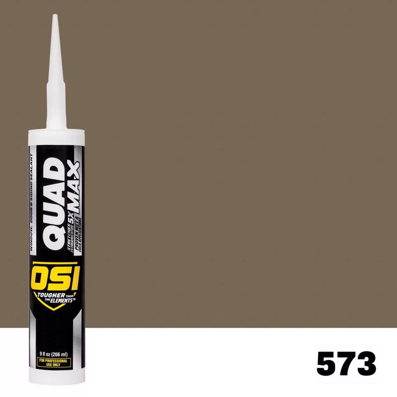 OSI Quad Max Tundra Gray Elastomeric Polymers Caulk Sealant 9.5 oz