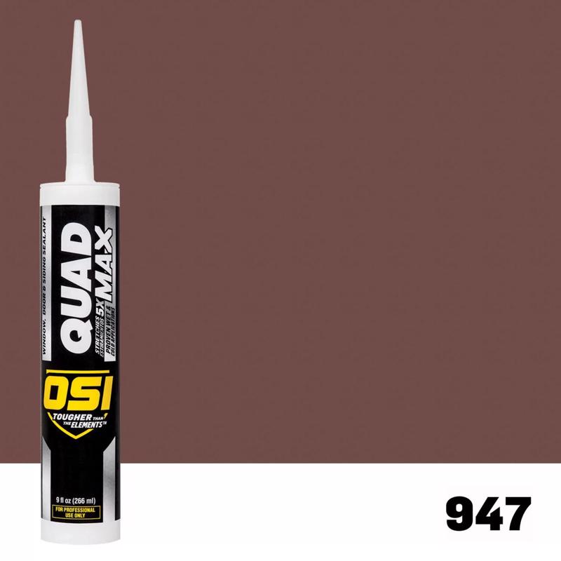 OSI Quad Max Country Red Elastomeric Polymers Caulk Sealant 9.5 oz