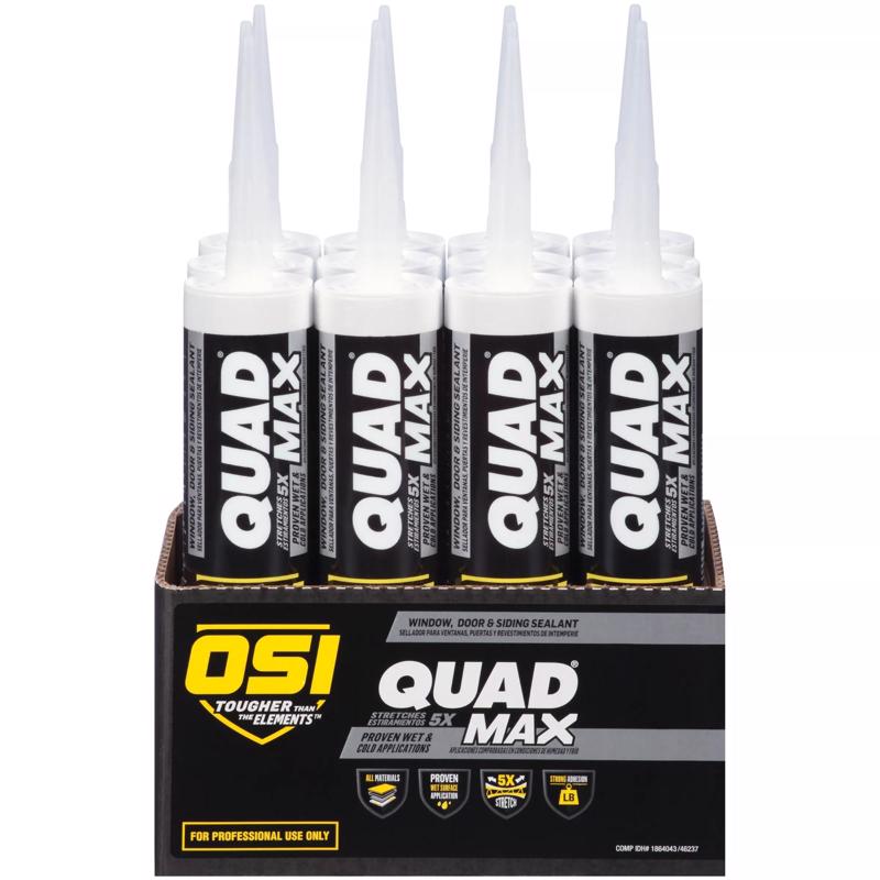OSI Quad Max Country Red Elastomeric Polymers Caulk Sealant 9.5 oz