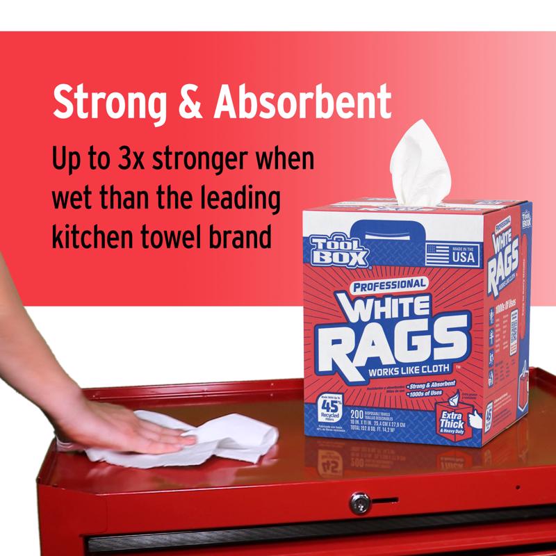 ToolBox Rags 10 in. W X 11 in. L 200 sheet