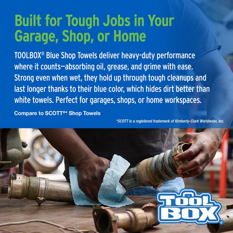 ToolBox Shop Towels 10 in. W X 11 in. L 200 sheet