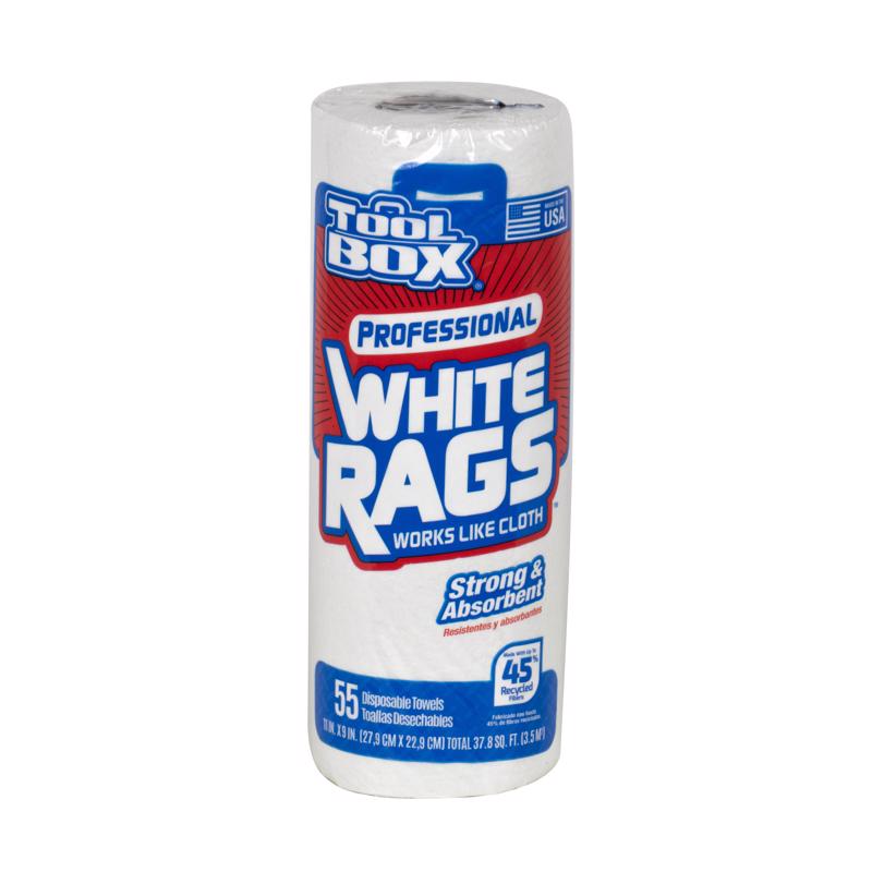 ToolBox Recycled Fibers Rags 9 in. W X 11 in. L 55 sheet