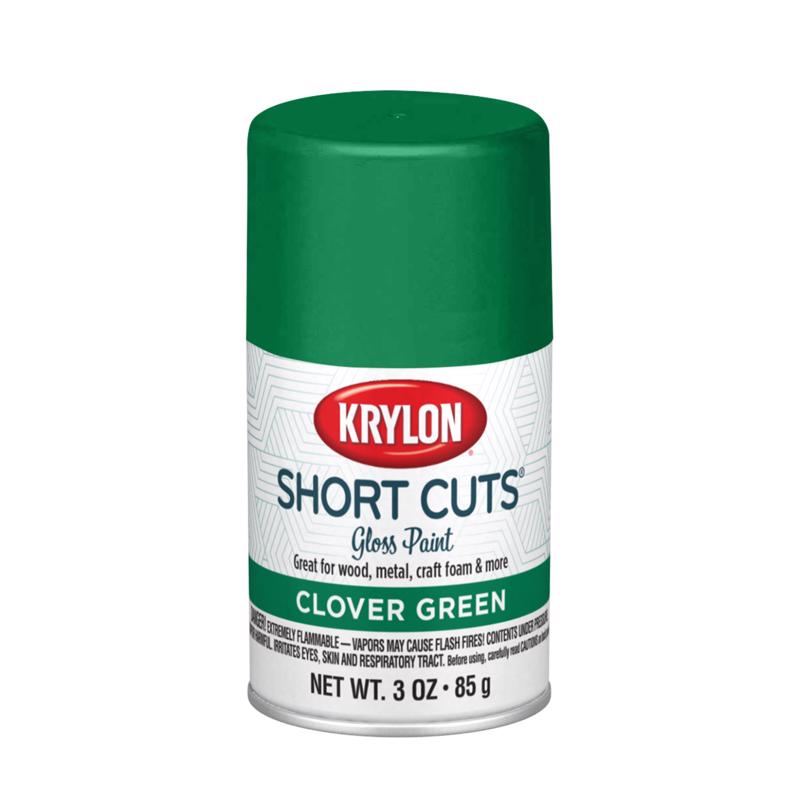 Krylon Short Cuts Gloss Clover Green Craft Spray Paint 3 oz