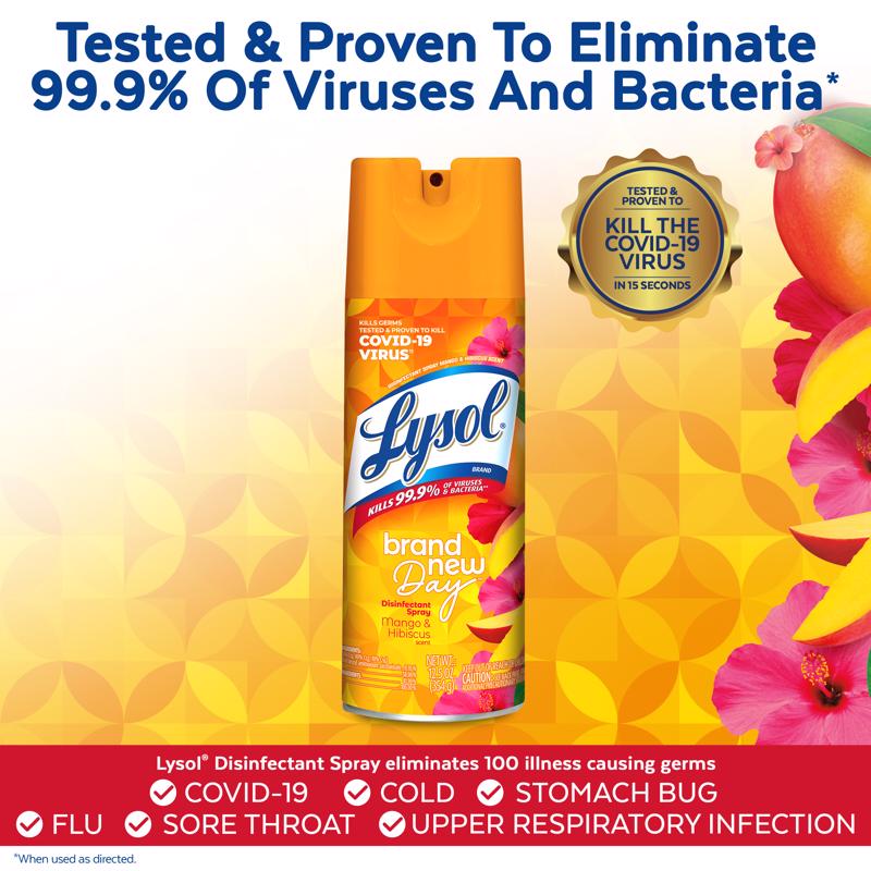 Lysol Brand New Day Mango & Hibiscus Scent Disinfectant 12.5 oz