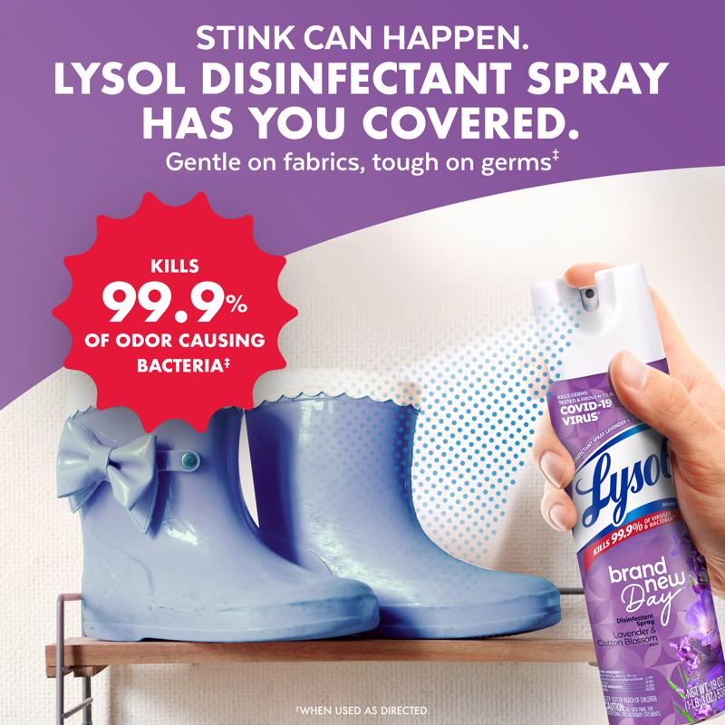 Lysol Brand New Day Lavender and Cotton Blossom Scent Disinfectant 12.5 oz