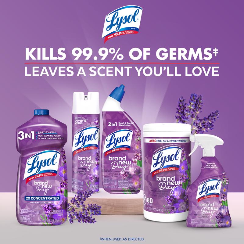 Lysol Brand New Day Lavender and Cotton Blossom Scent Concentrated Multi-Surface Cleaner Liquid 28 o