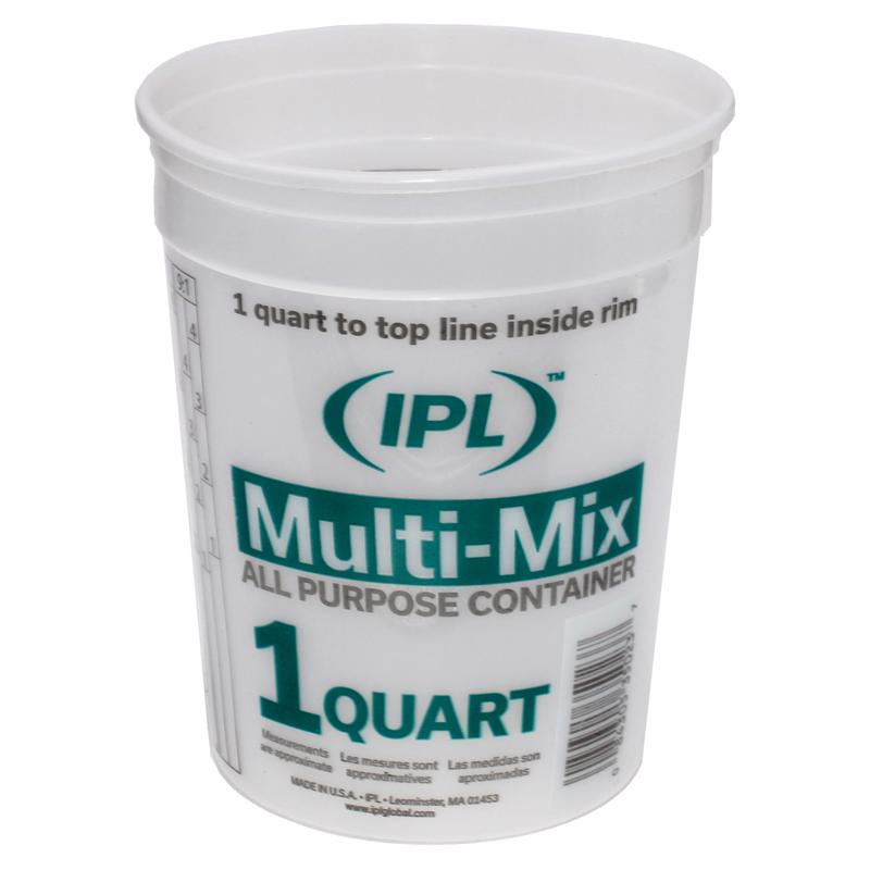 IPL Clear 1 qt Plastic Multi-Mix Container