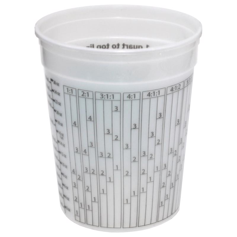 IPL Clear 1 qt Plastic Multi-Mix Container