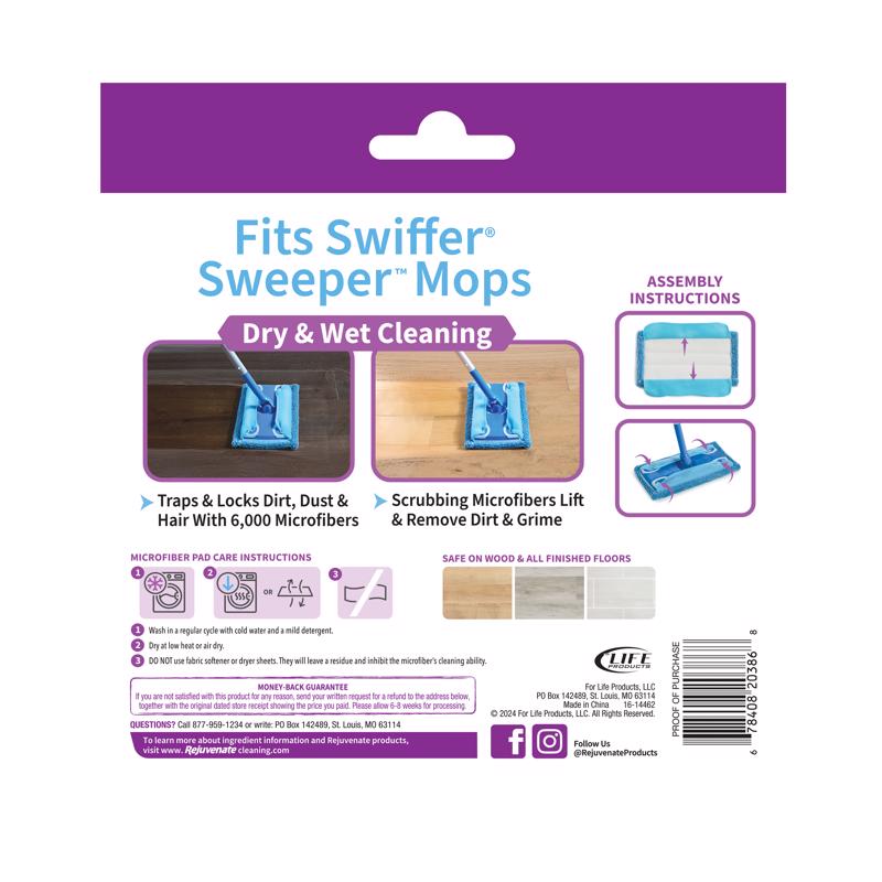 Rejuvenate Cleaning Microfiber Sweeping Pad 1 pk