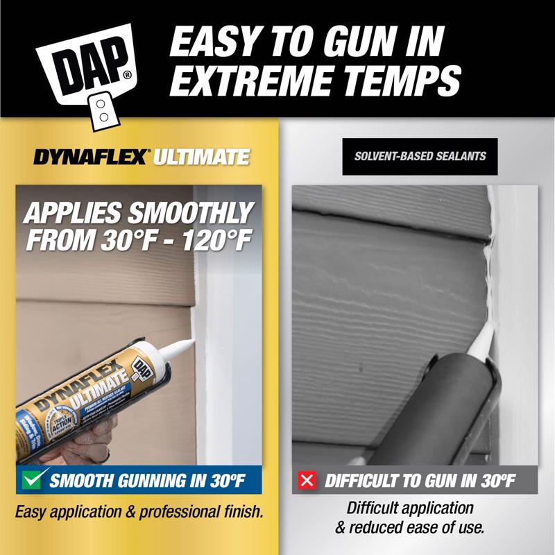 DAP Dynaflex Ultimate Clear Premium Latex Door/Siding/ Window Caulk Sealant 10.1 oz.