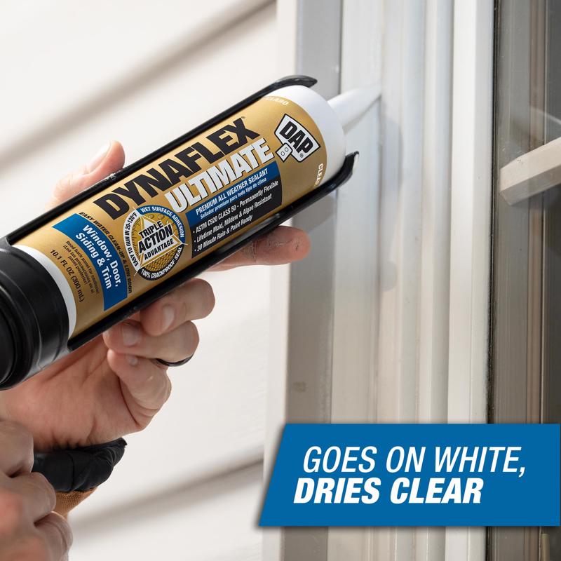 DAP Dynaflex Ultimate Clear Premium Latex Door/Siding/ Window Caulk Sealant 10.1 oz.