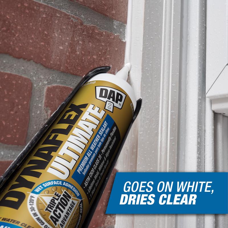DAP Dynaflex Ultimate Clear Premium Latex Door/Siding/ Window Caulk Sealant 10.1 oz.