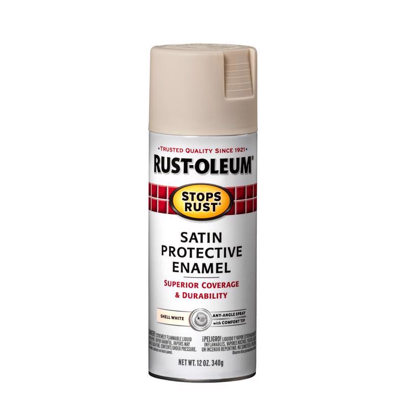Rust-Oleum Stops Rust Satin White Spray Paint 12 oz
