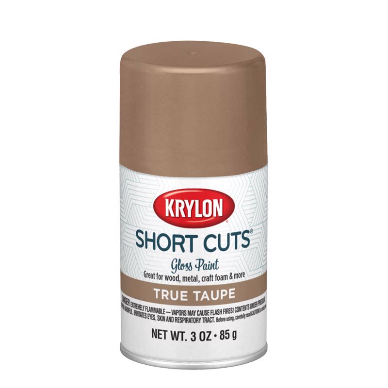 Krylon Short Cuts Gloss True Taupe Spray Paint 3 oz