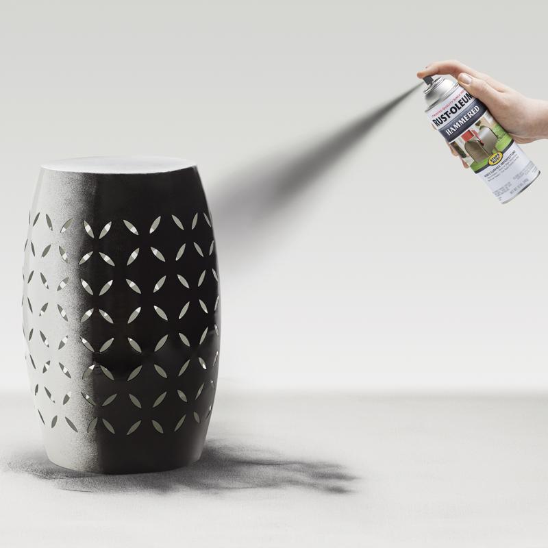 Rust-Oleum Stops Rust Hammered Black Spray Paint 12 oz