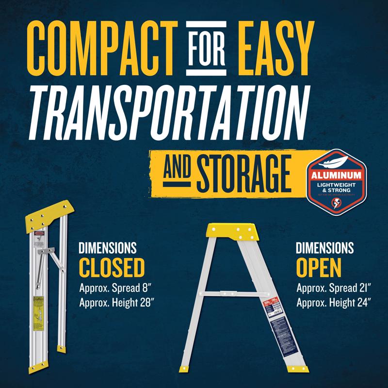Werner 2 ft. H Aluminum Step Ladder Type IA 300 lb. capacity
