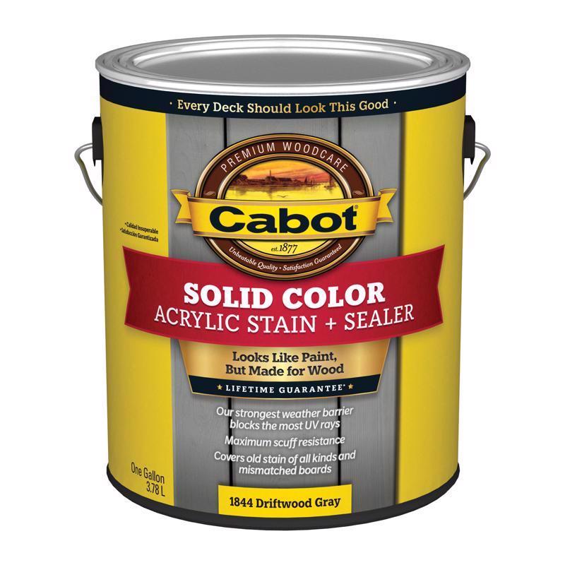 Cabot Solid Color Acrylic Stain & Sealer Solid Driftwood Gray Acrylic Deck Stain 1 gal