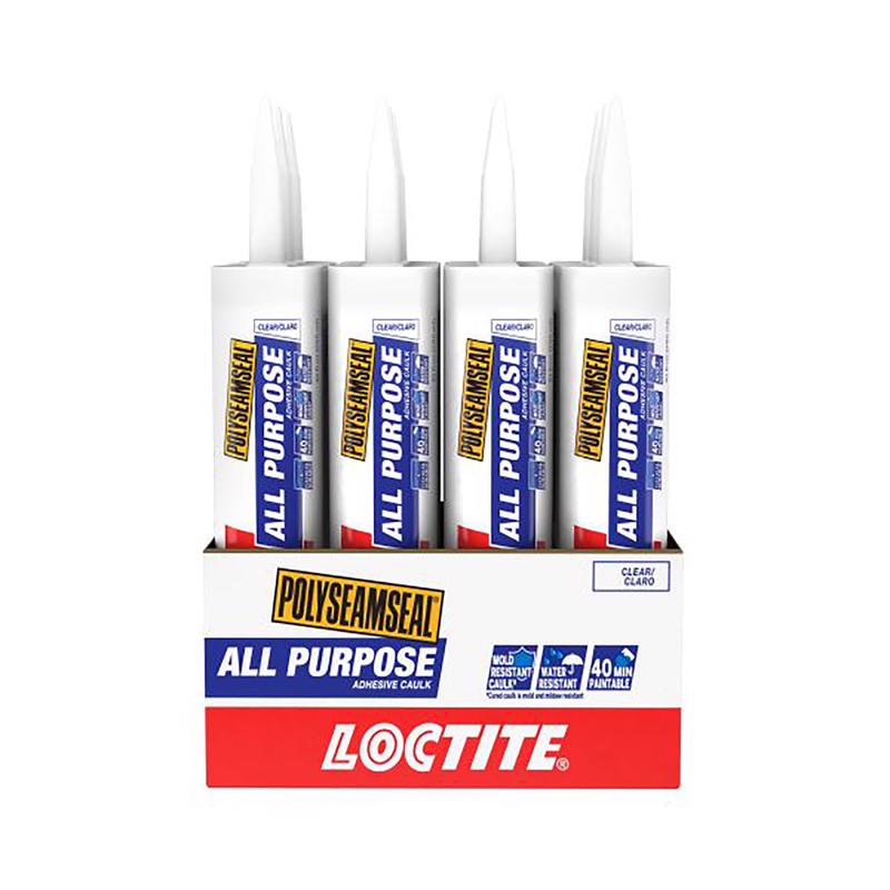 Loctite Polyseamseal Clear Latex All Purpose Adhesive Caulk 10 oz