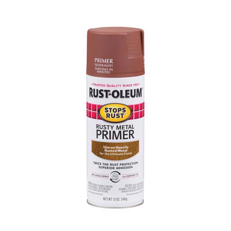 Rust-Oleum Stops Rust Brown Flat Oil-Based Alkyd Spray Primer 12 oz