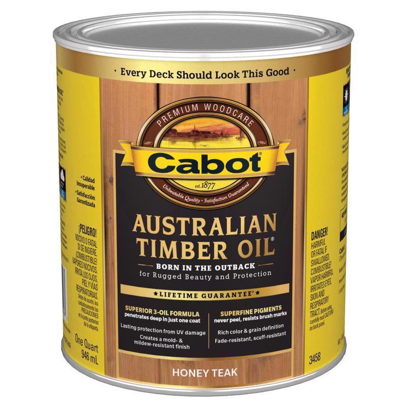 Cabot Australian Timber Oil Transparent Honey Teak Oil-Based Australian Timber Oil 1 qt