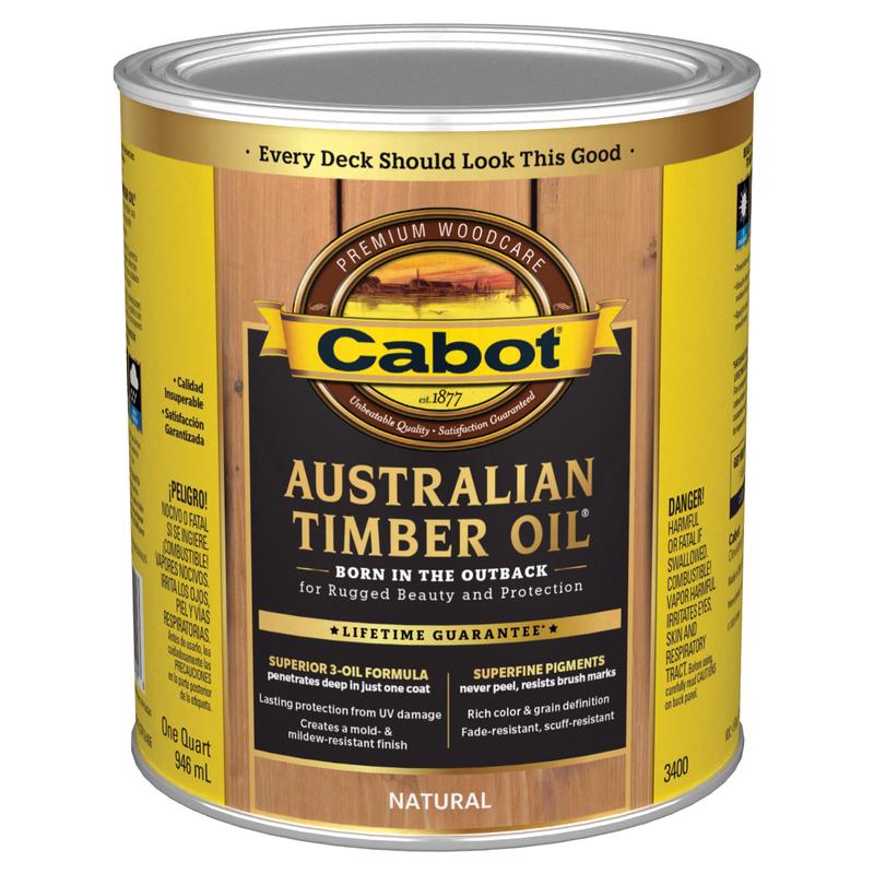 Cabot Australian Timber Oil Transparent Natural Oil-Based Australian Timber Oil 1 qt